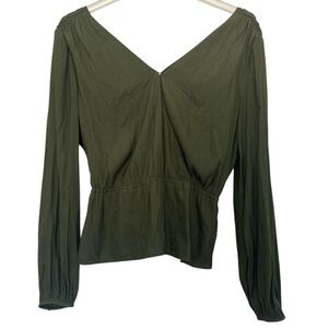 Banana Republic Olive Green Blouse